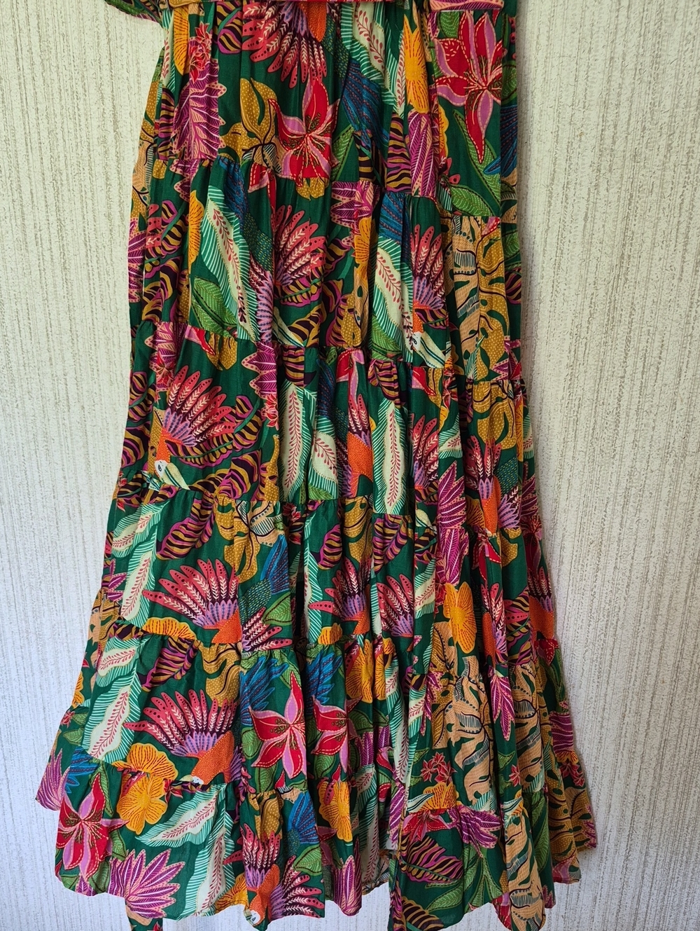 Gibson & Latimer Tropical Floral Wrap Midi Maxi Dress Large New With Tags - Picture 13 of 14
